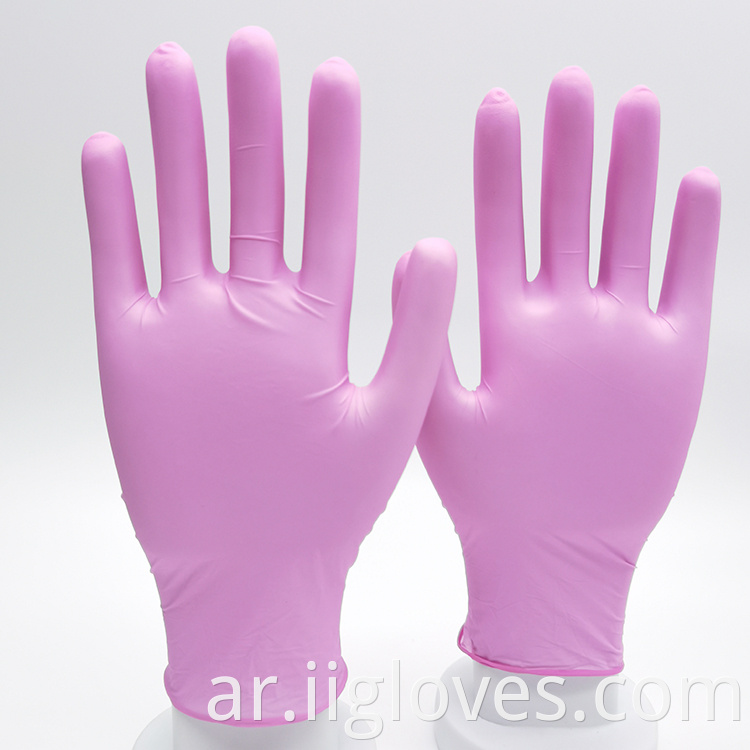 Guantes de nitrilos handschuh guanti في ألوان Nitrile 100pcs Box Powder قفازات نايتريل خالية